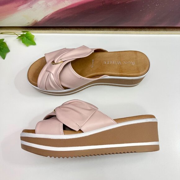 Ron White Patrika Platform Wedge Slide Sandal in Pink Size EU 37 / US 6.5 - Picture 6 of 16